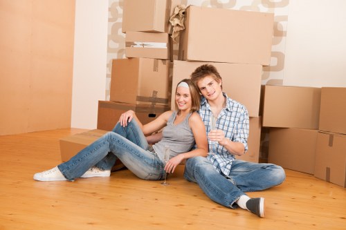 Commercial moving team planning an office relocation in Holland Park