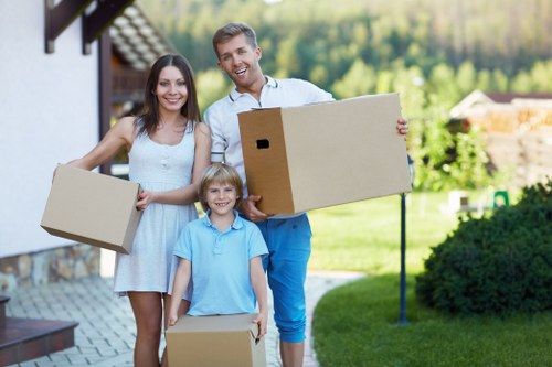 Local movers working near residential streets in Holland Park