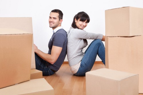 Moving van loading for a Holland Park property transfer