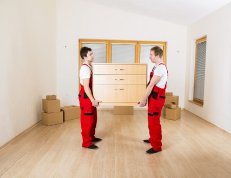 Professional loading and unloading support for a Holland Park move